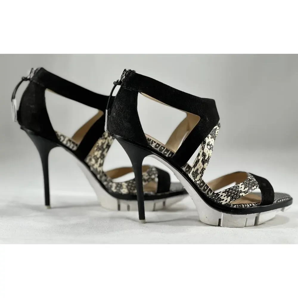 L.A.M.B Open Toe Platform Leather High Heel Stiletto Sz6M Stunning Gorgeous - Picture 7 of 12